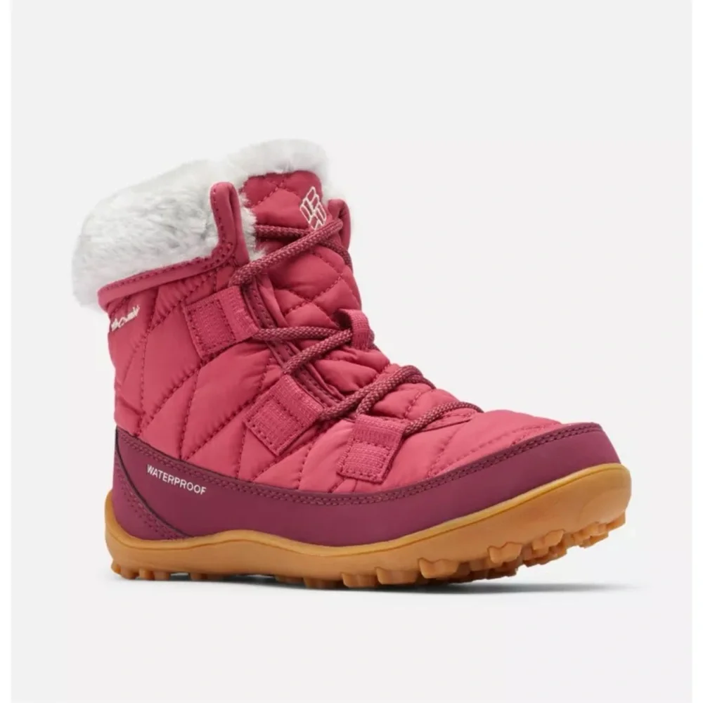 Columbia Raspberry Pink Minx Shorty Omni-Heat Waterproof Boot Girls Size 2